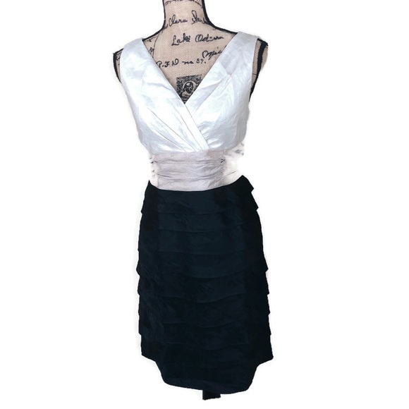 London Times Dresses & Skirts - London Times Ivory Black Cocktail Dress 12